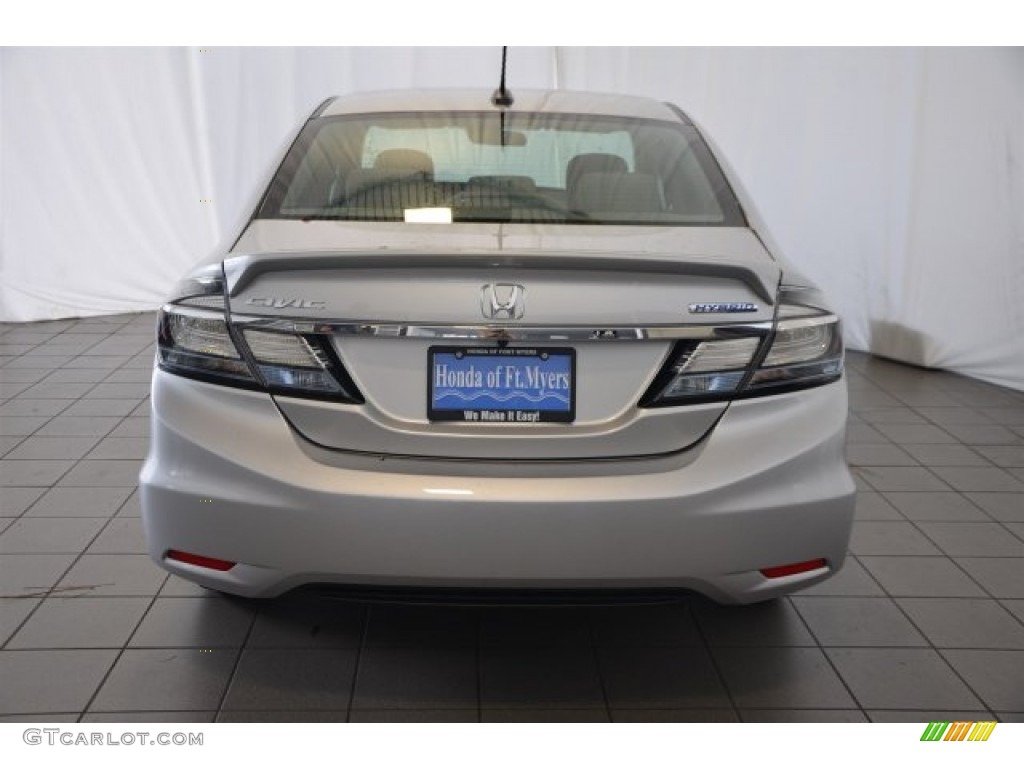 2015 Civic Hybrid Sedan - Alabaster Silver Metallic / Gray photo #5