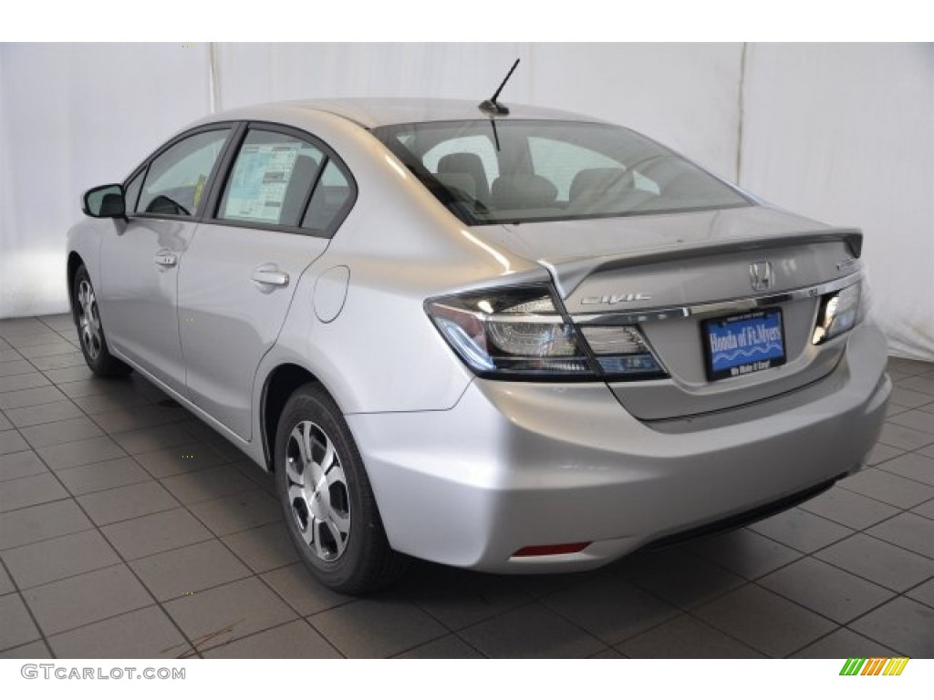 2015 Civic Hybrid Sedan - Alabaster Silver Metallic / Gray photo #6