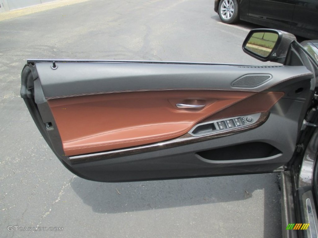2013 BMW 6 Series 650i xDrive Convertible Cinnamon Brown Door Panel Photo #104261100