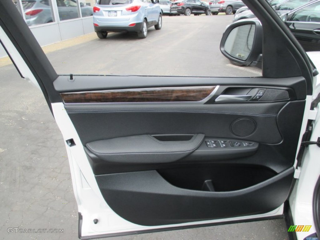 2016 BMW X3 xDrive28i Black Door Panel Photo #104262959