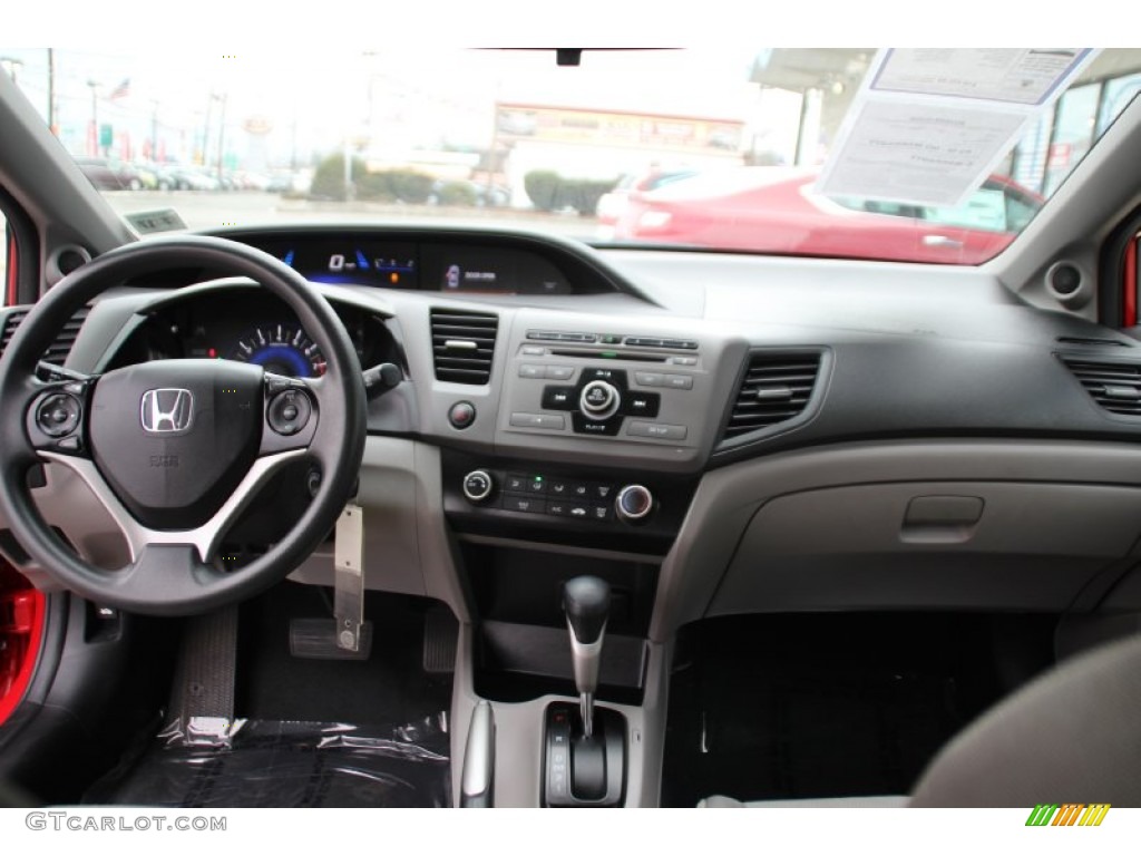 2012 Civic LX Coupe - Rallye Red / Gray photo #13