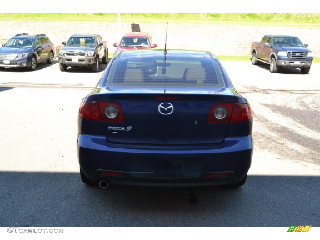 2006 MAZDA3 i Touring Sedan - Strato Blue Mica / Beige photo #3
