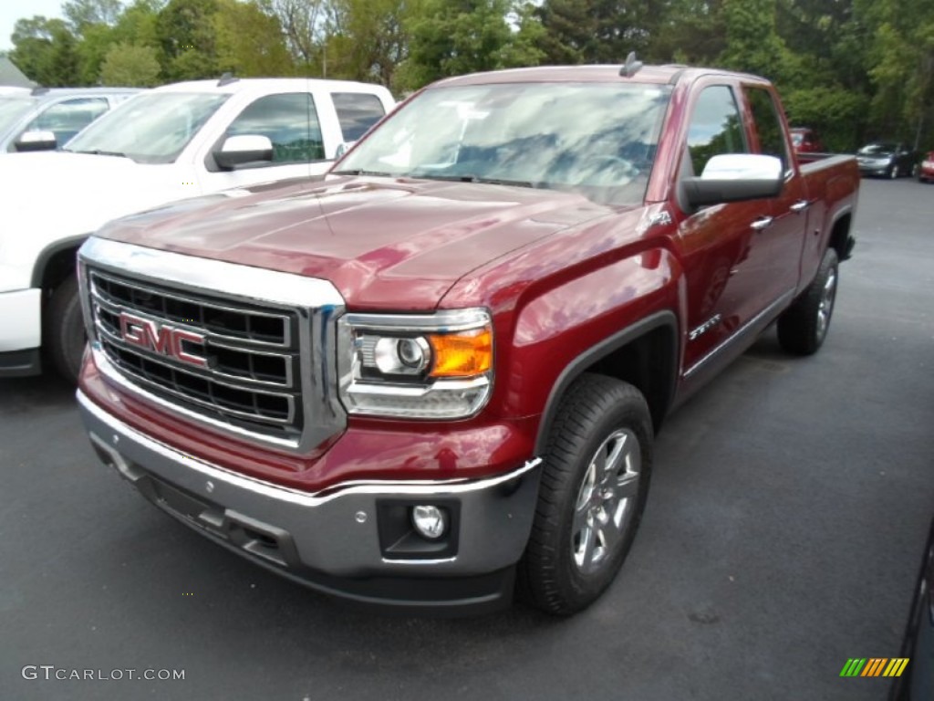 Sonoma Red Metallic 2015 GMC Sierra 1500 SLT Double Cab 4x4 Exterior Photo #104268768
