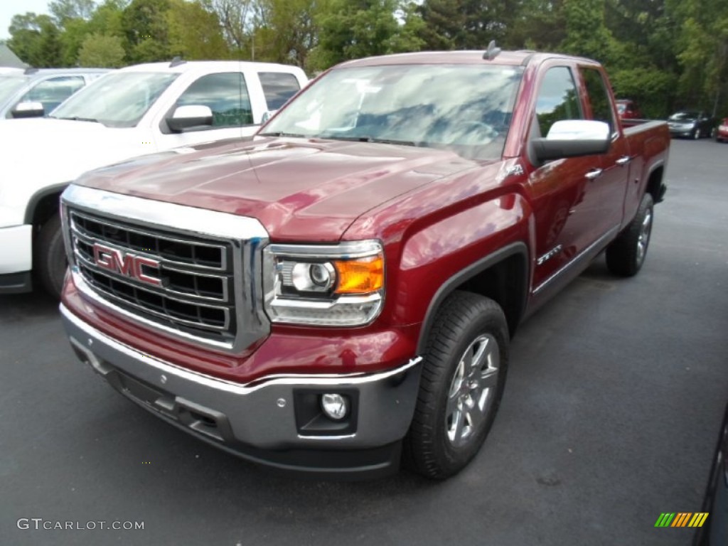 2015 Sierra 1500 SLT Double Cab 4x4 - Sonoma Red Metallic / Jet Black photo #1