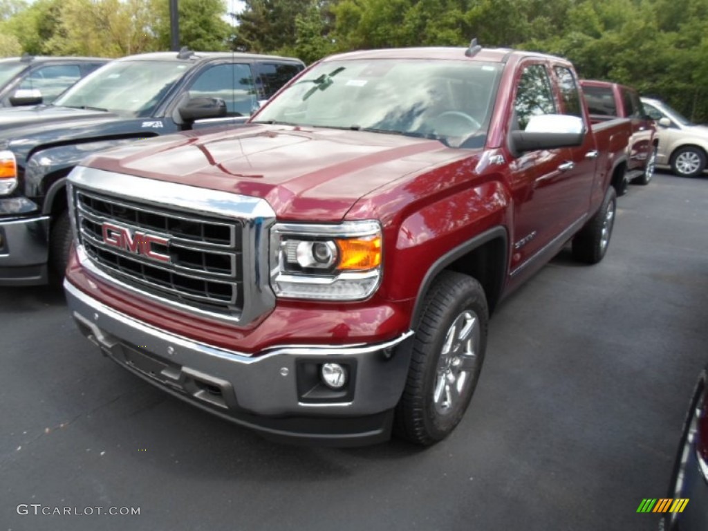 2015 Sierra 1500 SLT Double Cab 4x4 - Sonoma Red Metallic / Jet Black photo #1