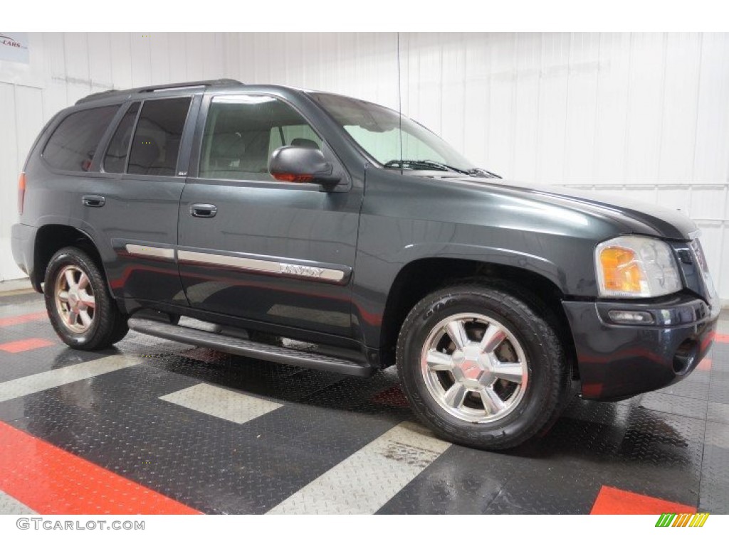 2003 Envoy SLT 4x4 - Carbon Metallic / Dark Pewter photo #6