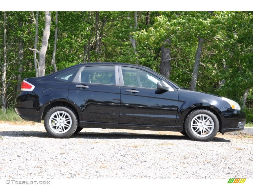2009 Focus SE Sedan - Ebony Black / Medium Stone photo #8