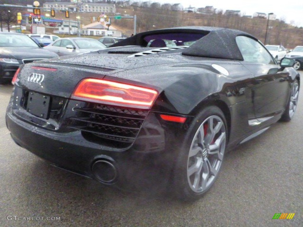 2015 R8 Spyder V10 - Mythos Black Metallic / Black photo #4