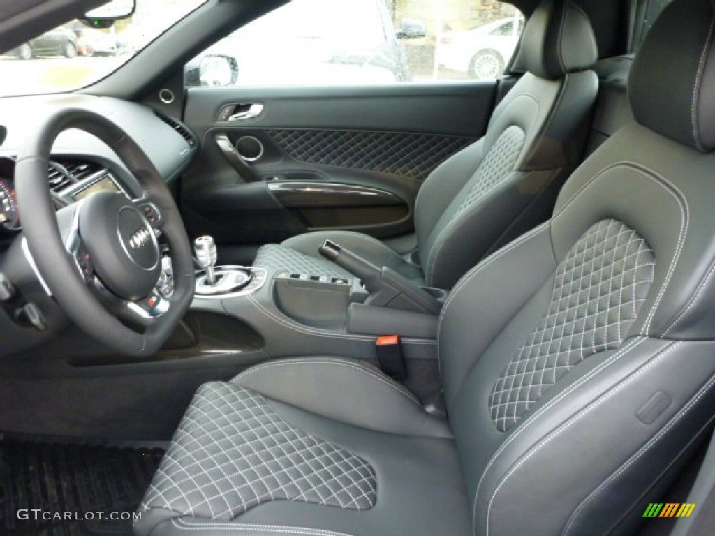 2015 R8 Spyder V10 - Mythos Black Metallic / Black photo #8