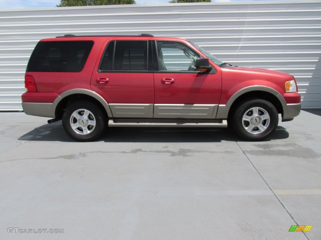 2003 Expedition Eddie Bauer - Laser Red Tinted Metallic / Medium Parchment photo #3