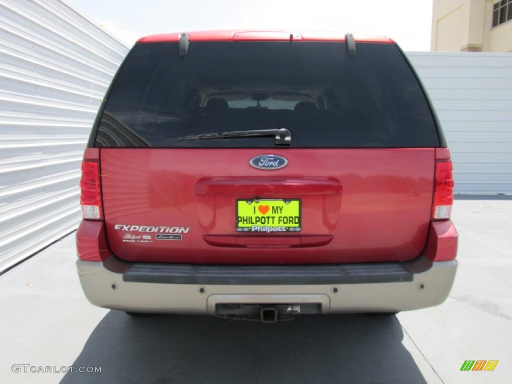 2003 Expedition Eddie Bauer - Laser Red Tinted Metallic / Medium Parchment photo #5