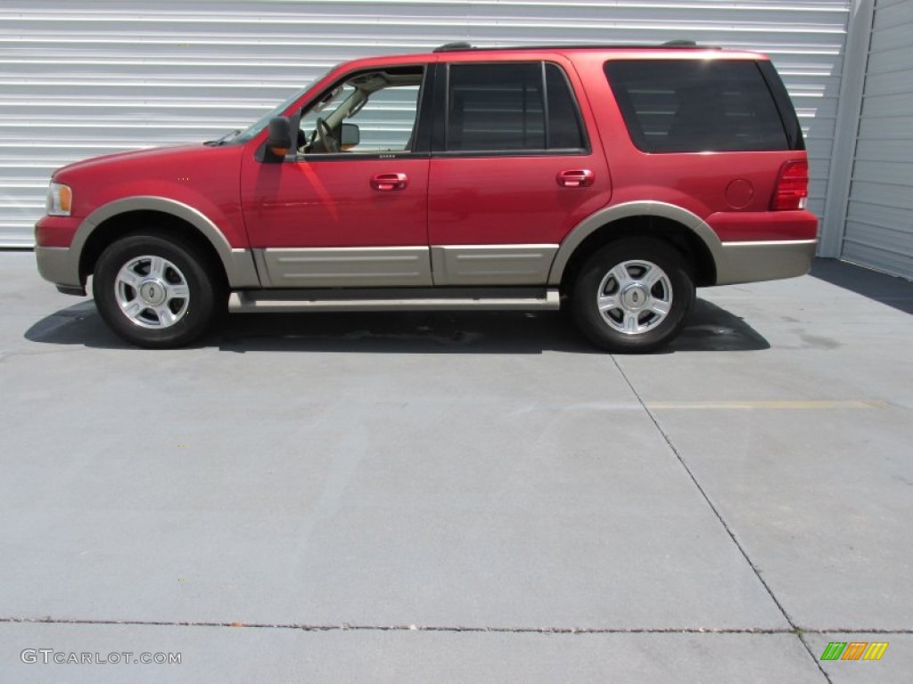2003 Expedition Eddie Bauer - Laser Red Tinted Metallic / Medium Parchment photo #6