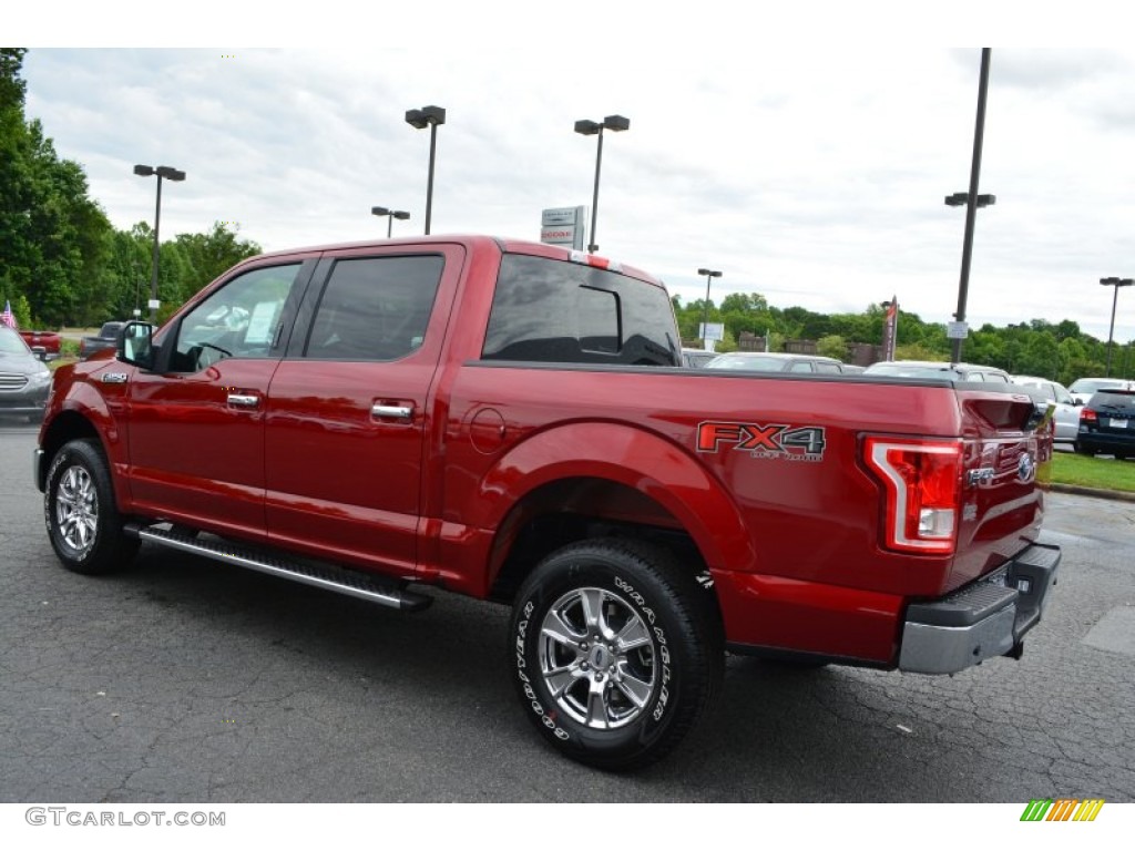 2015 F150 XLT SuperCrew 4x4 - Ruby Red Metallic / Medium Earth Gray photo #25