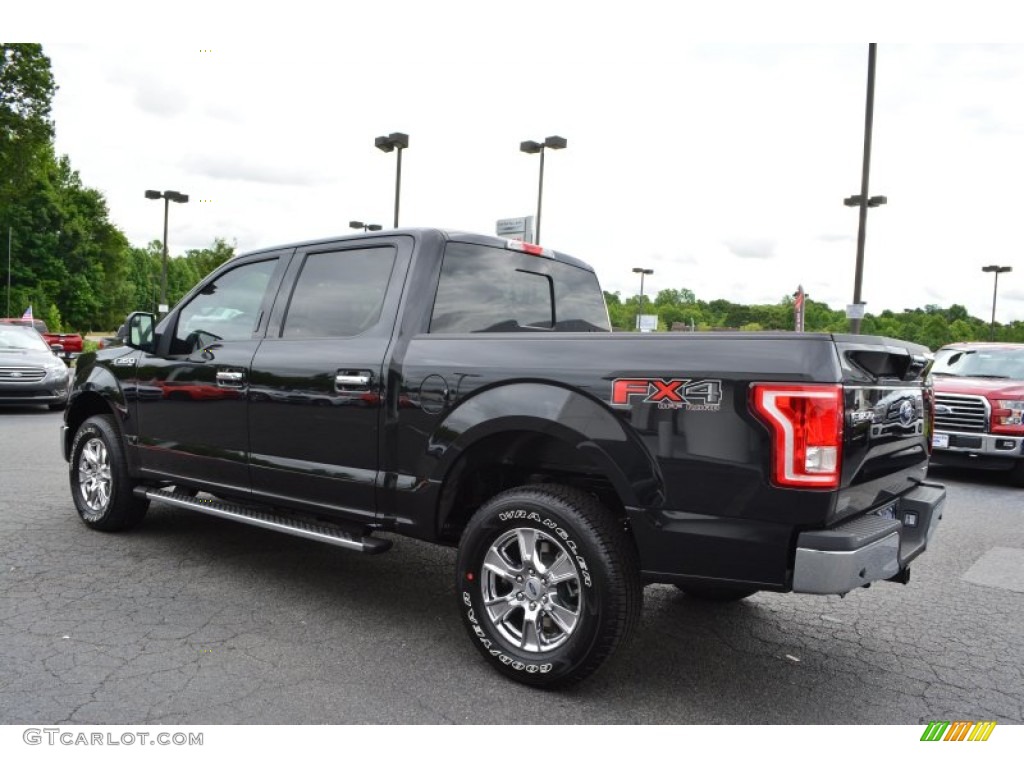 2015 F150 XLT SuperCrew 4x4 - Tuxedo Black Metallic / Medium Light Camel photo #27