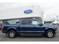 2015 Blue Jeans Metallic Ford F150 XLT SuperCrew  photo #2