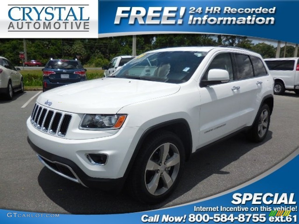 2014 Grand Cherokee Limited - Bright White / New Zealand Black/Light Frost photo #1