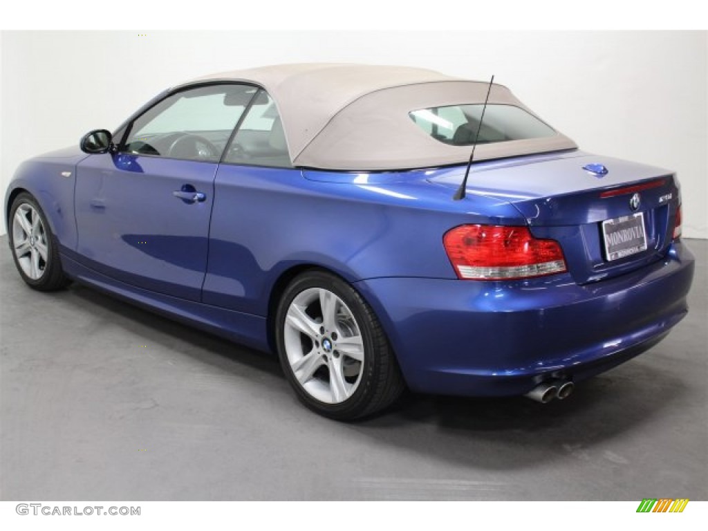 2008 1 Series 128i Convertible - Montego Blue Metallic / Taupe photo #4