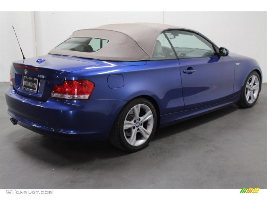 2008 1 Series 128i Convertible - Montego Blue Metallic / Taupe photo #5