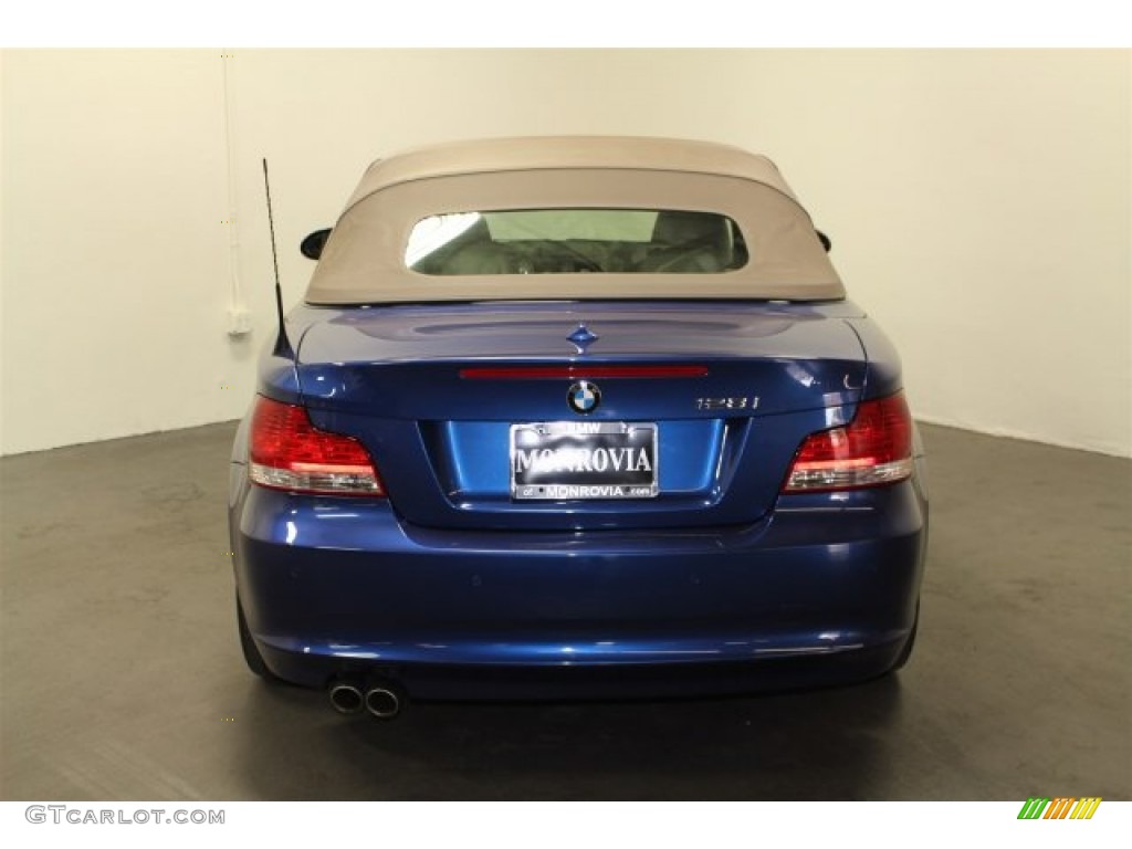 2008 1 Series 128i Convertible - Montego Blue Metallic / Taupe photo #10