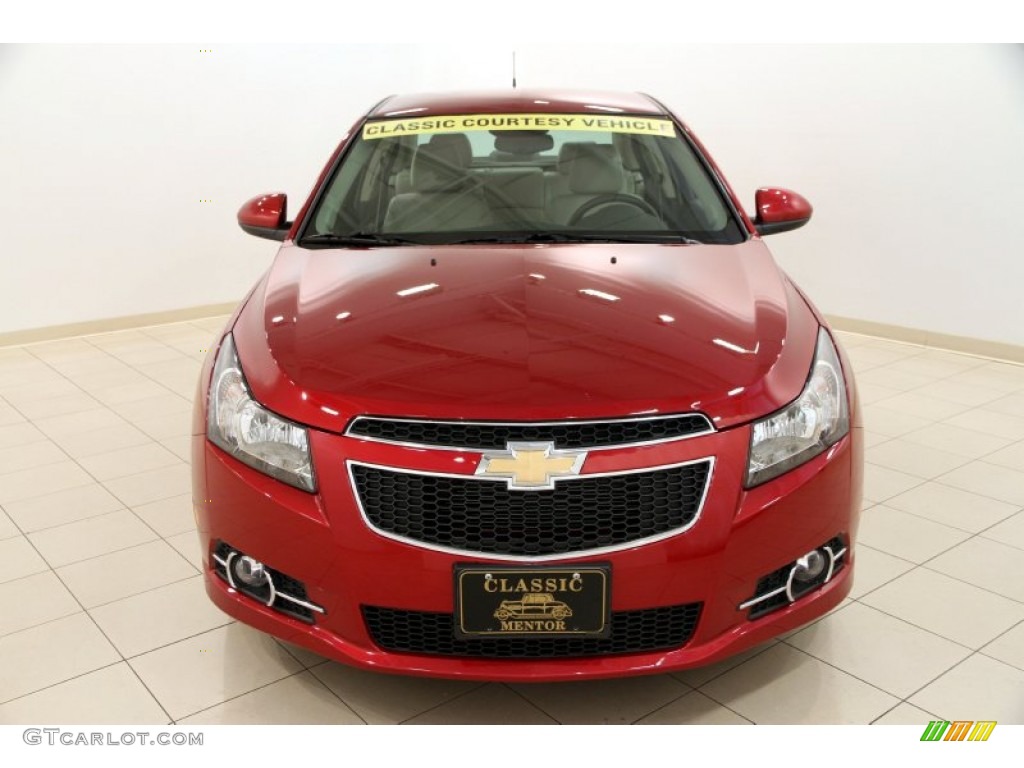 2014 Cruze LT - Crystal Red Tintcoat / Cocoa/Light Neutral photo #2
