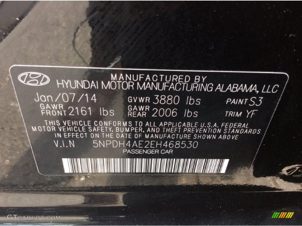2014 Elantra SE Sedan - Blue / Gray photo #29