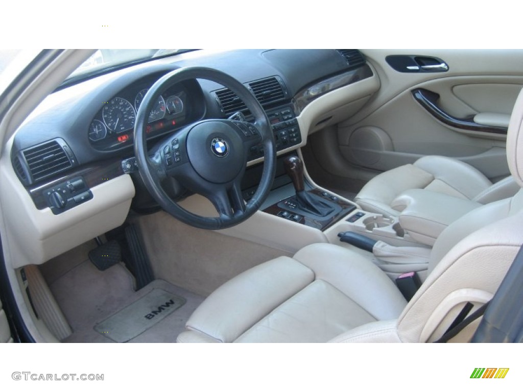 2004 3 Series 330i Coupe - Jet Black / Sand photo #5