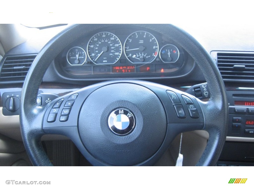 2004 3 Series 330i Coupe - Jet Black / Sand photo #7