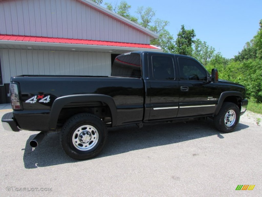 2006 Silverado 2500HD LS Extended Cab 4x4 - Black / Dark Charcoal photo #6