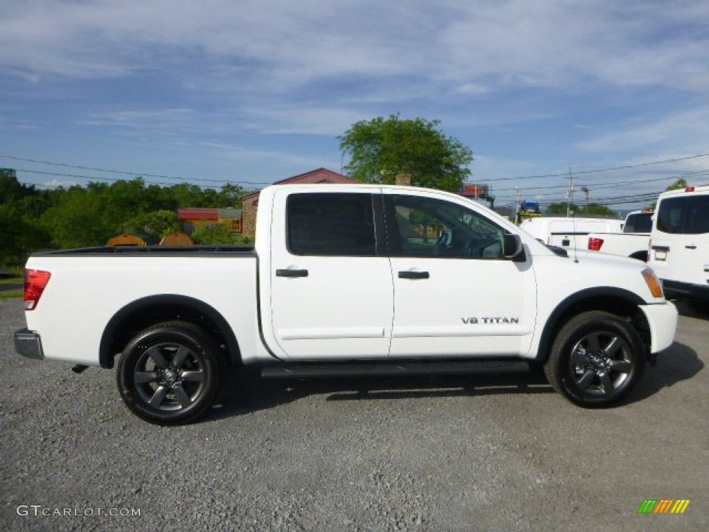 Glacier White 2015 Nissan Titan SV Crew Cab 4x4 Exterior Photo #104312582