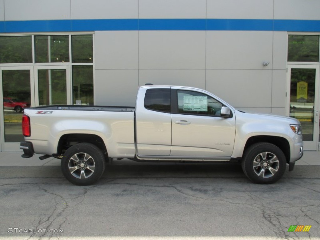 Silver Ice Metallic 2015 Chevrolet Colorado Z71 Extended Cab 4WD Exterior Photo #104318207