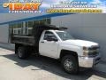 Summit White 2015 Chevrolet Silverado 3500HD WT Regular Cab 4x4 Dump Truck