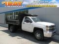 2015 Summit White Chevrolet Silverado 3500HD WT Regular Cab 4x4 Dump Truck  photo #1