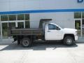 2015 Summit White Chevrolet Silverado 3500HD WT Regular Cab 4x4 Dump Truck  photo #2