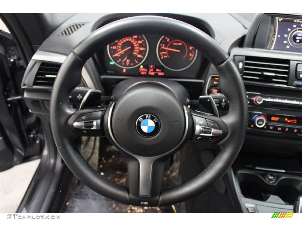 2014 BMW M235i Coupe Black Steering Wheel Photo #104320064