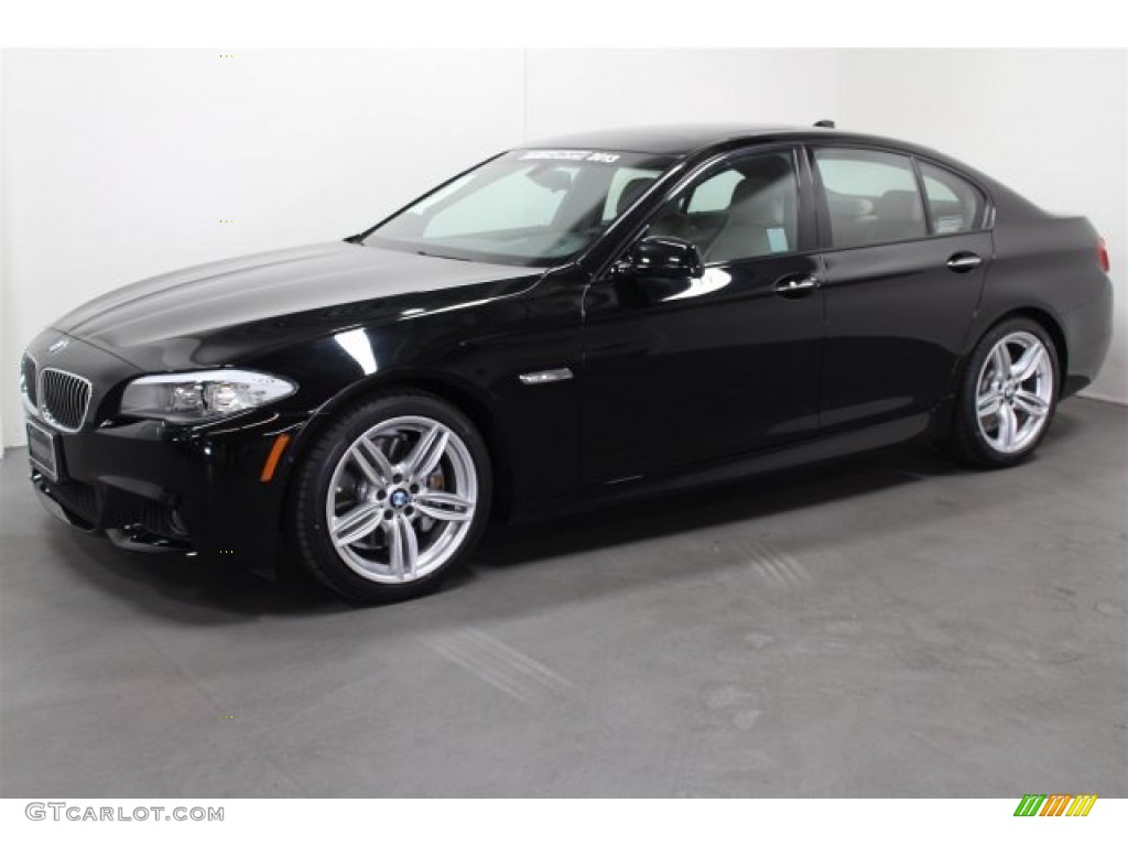 2013 5 Series 535i Sedan - Jet Black / Oyster/Black photo #5