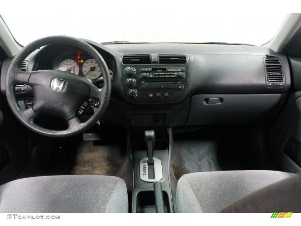 2002 Civic LX Sedan - Nighthawk Black Pearl / Beige photo #21