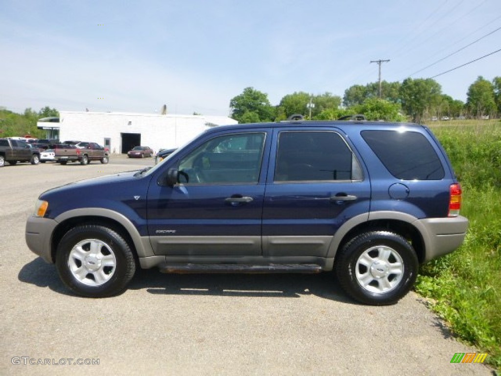 2002 Escape XLT V6 4WD - True Blue Metallic / Medium Parchment photo #2
