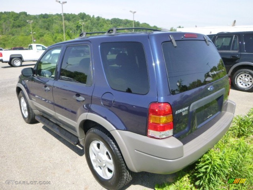 2002 Escape XLT V6 4WD - True Blue Metallic / Medium Parchment photo #3