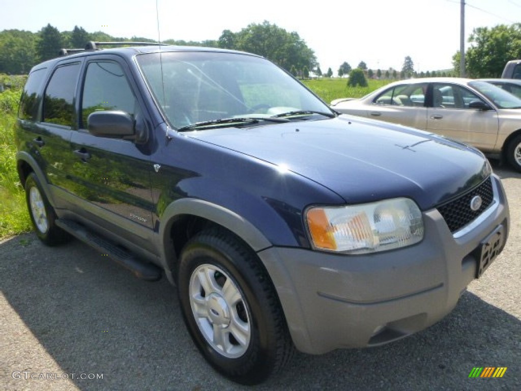 2002 Escape XLT V6 4WD - True Blue Metallic / Medium Parchment photo #7
