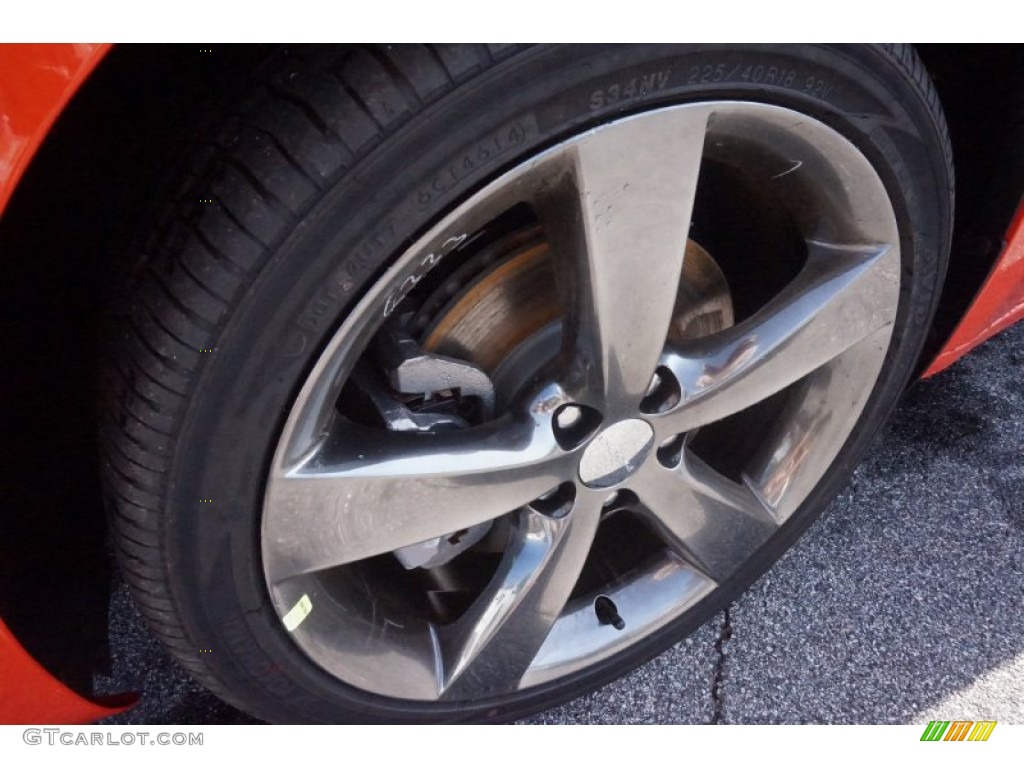 2015 Dart GT - Vitamin C / Black/Ruby Red Accent Stitching photo #5