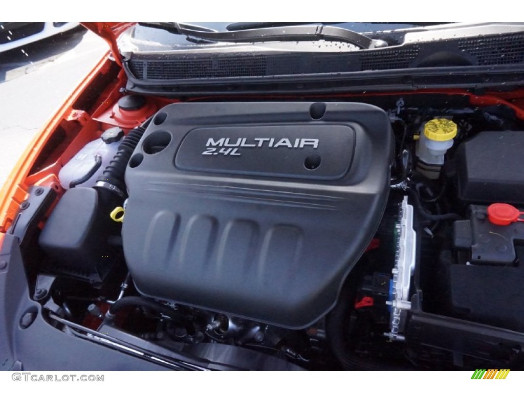 2015 Dart GT - Vitamin C / Black/Ruby Red Accent Stitching photo #8