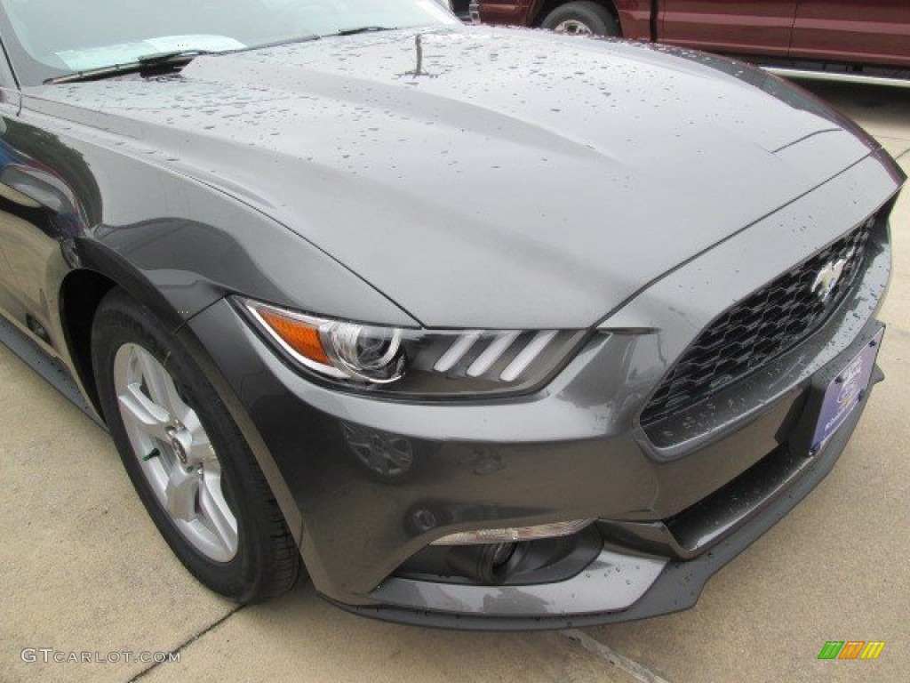 2015 Mustang EcoBoost Coupe - Magnetic Metallic / Ebony photo #2