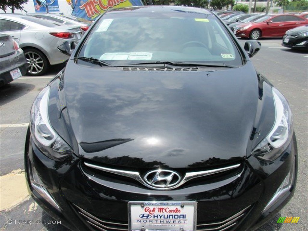 2015 Elantra Limited Sedan - Black Diamond / Black photo #2