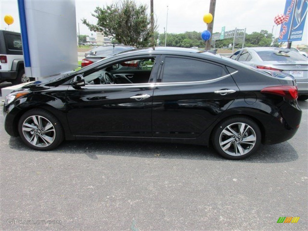 2015 Elantra Limited Sedan - Black Diamond / Black photo #3