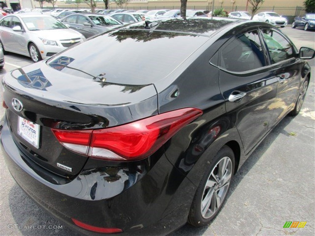 2015 Elantra Limited Sedan - Black Diamond / Black photo #8