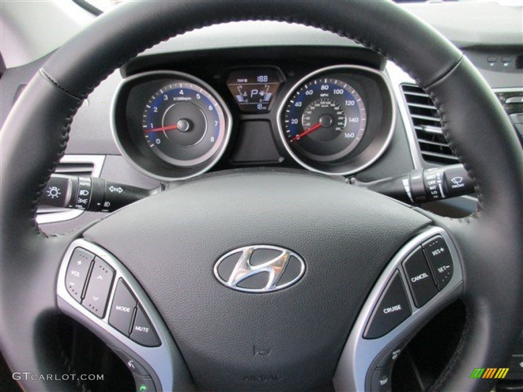 2015 Elantra Limited Sedan - Black Diamond / Black photo #19