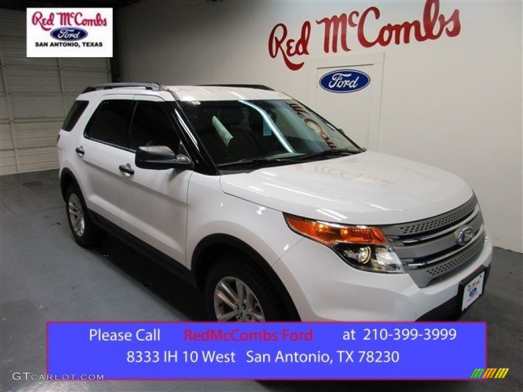 2015 Explorer FWD - Oxford White / Medium Light Stone photo #1