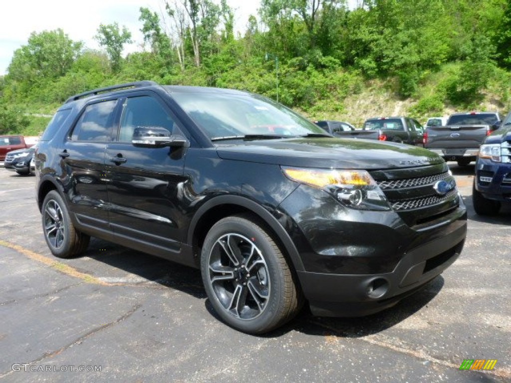 2015 Explorer Sport 4WD - Tuxedo Black / Sport Charcoal Black photo #1