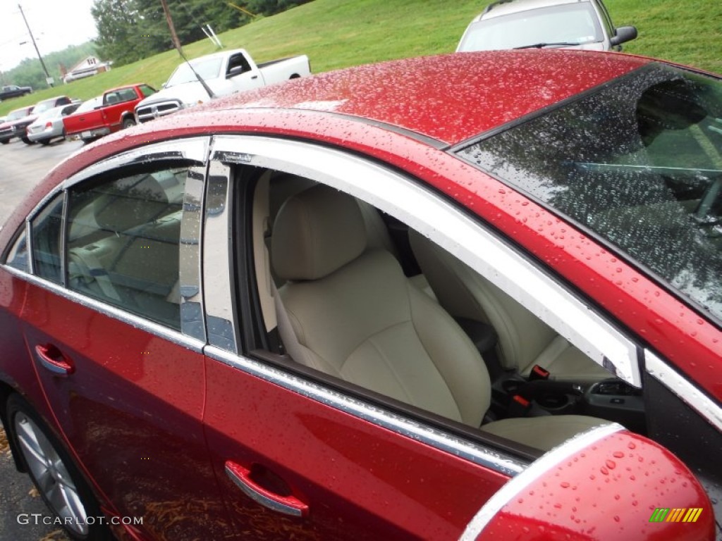 2011 Cruze LTZ - Crystal Red Metallic Tintcoat / Cocoa/Light Neutral Leather photo #7