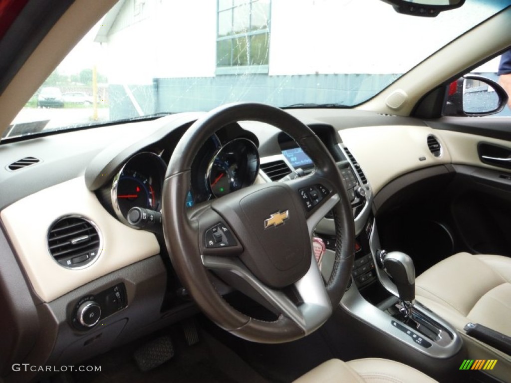 2011 Cruze LTZ - Crystal Red Metallic Tintcoat / Cocoa/Light Neutral Leather photo #15